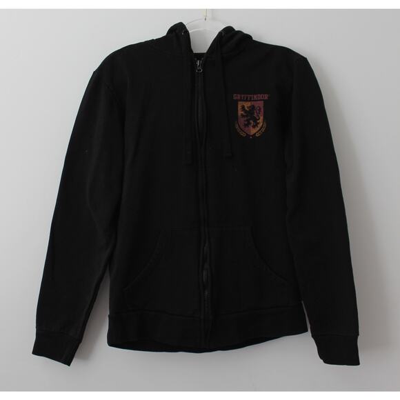 Harry Potter Womens Gryffindor Black Full Zip Front Hoodie Size Small Pre-Owned - Picture 1 of 8